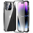 Etui do iPhone 15 Pro Max, Magnetic Dual Glass, czarne