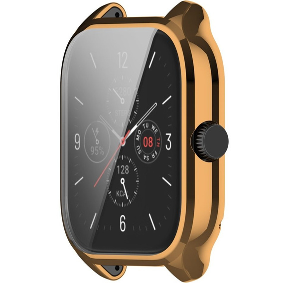 2w1 Etui z osłoną na ekran do Amazfit GTS 4, Złote