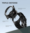Pasek + Etui Dexnor do Samsung Galaxy Watch Active 2 44mm, Czarny