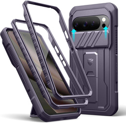 Etui pancerne do Google Pixel 10 Pro XL, Dexnor Full Body (Two Frames) - fioletowe