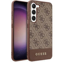 Etui GUESS do Samsung Galaxy S23+ Plus, Stripe Hardcase, brązowe