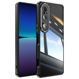 Etui do Sony Xperia 1 VI, Fusion Hybrid, z ochroną aparatu, przezroczyste / czarne