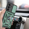 Etui pancerne do Samsung Galaxy A56 5G, CamShield Slide, zielone + Szkło Hartowane 9H