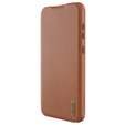 Etui z klapką NILLKIN do Samsung Galaxy A56 5G, CamShield Qin Pro, skórzane, brązowe