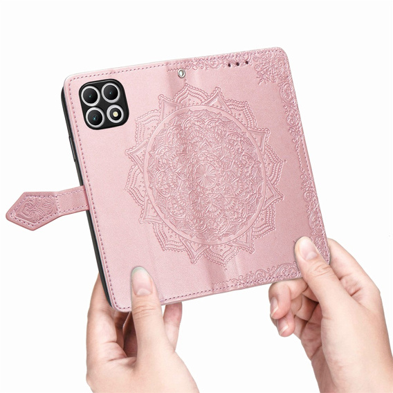 Etui z klapką do T Phone 2 5G, Mandala, różowe