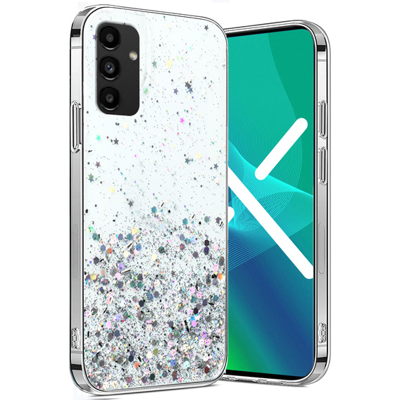 Zestaw Etui Brokat do Samsung Galaxy A04S / A13 5G, Przezroczyste + Szkło