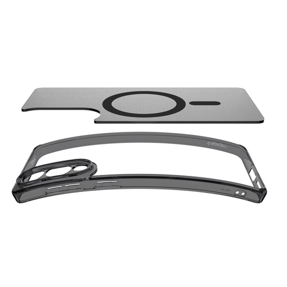 Etui z MagSafe Spigen do Samsung Galaxy S25 Edge, Ultra Hybrid, matowe / czarne + Szkło Hartowane 9H