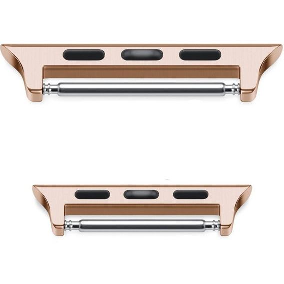 Zapięcie ze stali nierdzewnej do zegarka Apple Watch 1/2/3/4/5/6/7/8/9/10/11/SE Ultra 1/2/3 42/44/45/46/49mm, Rose Gold