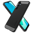 Etui Spigen do Samsung Galaxy A16 / A16 5G, Rugged Armor MagSafe, czarne + Szkło Hartowane 9H