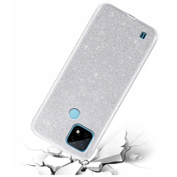 Etui Glitter Case do Realme C21, Silver