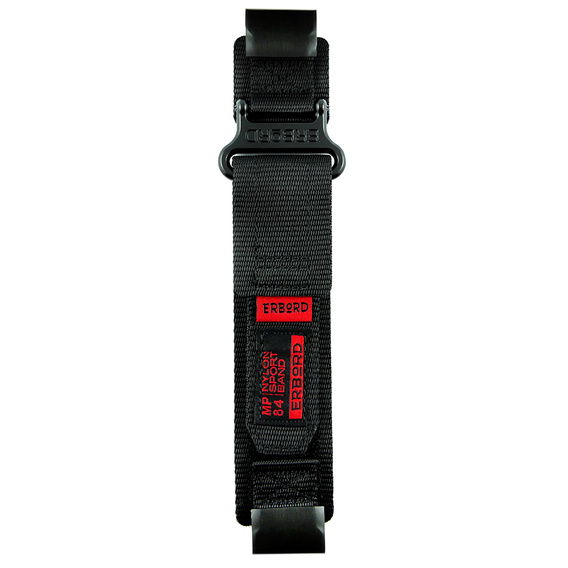 Pasek Nylonowy ERBORD MP84 do zegarków Garmin Quickfit 26mm, Czarny, Rozmiar M/L