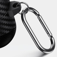 Stylowe etui TPU z motywem czaszki i karabińczykiem – Samsung Galaxy Buds 3 / 3 Pro
