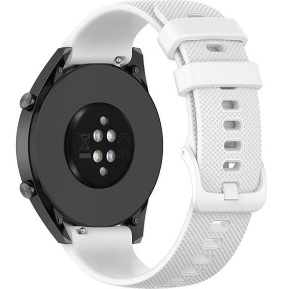 Pasek Silikonowy uniwersalny 22mm, z teksturą siatki, Biały