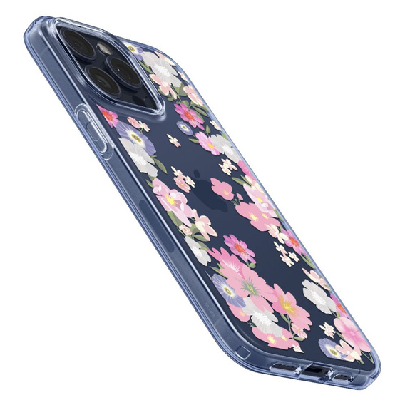 Etui Spigen do iPhone 15 Pro, Liquid Crystal, Blossom, Kwiaty