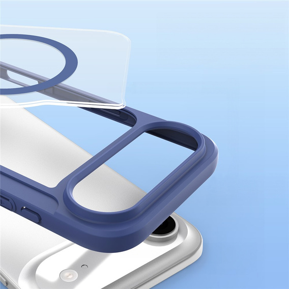 Etui z klapką Dux Ducis do iPhone Air, Skin X Pro, do MagSafe, granatowe