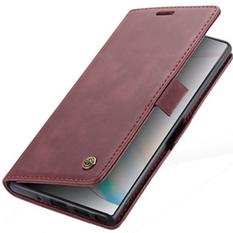 Etui CASEME do Samsung Galaxy Note 10 Plus/5G, Leather Wallet Case, czerwone
