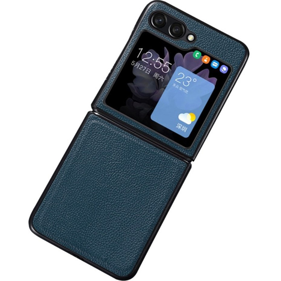 Etui skórzane do Samsung Galaxy Z Flip5 5G, Zielone