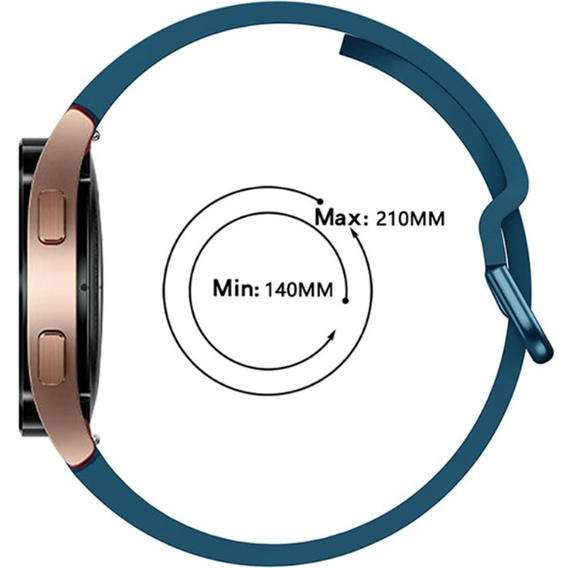 Pasek Silikonowy do Samsung Galaxy Watch 4/5/6/7 40/42/43/44/45/46/47mm, Niebieski