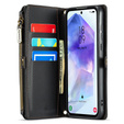 Etui CASEME do Samsung Galaxy A55 5G, RFID Leather Wallet, z paskiem na ramię, czarne