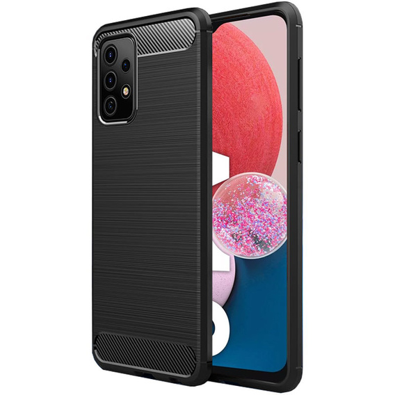 Etui do Samsung Galaxy A13 4G, Karbon, czarne