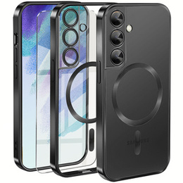 Etui do Samsung Galaxy S21 FE, Electro MagSafe, czarne + Szkło na ekran