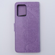 Etui z klapką do Motorola Moto G54 5G, Butterfly, fioletowe