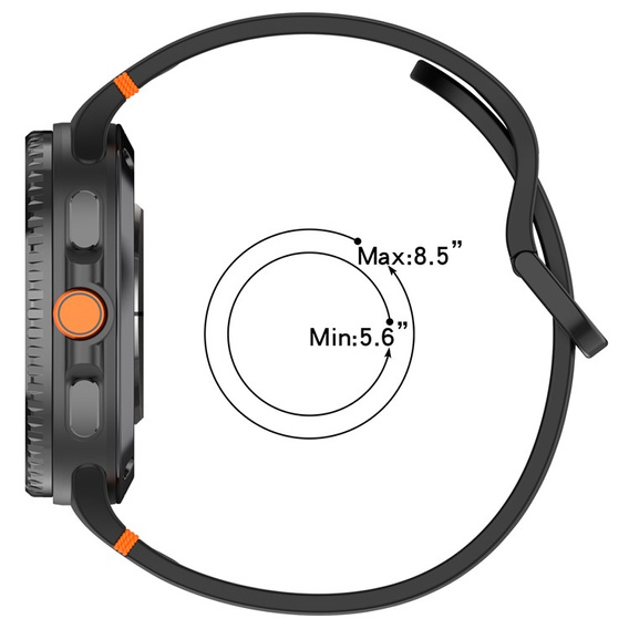 Pasek Silikonowy do Samsung Galaxy Watch 8 / 8 Classic, Czarny