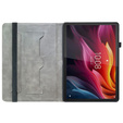 Etui do Lenovo Tab K11 Plus z nadrukiem złotej róży, z kieszeniami na karty i funkcją podstawki