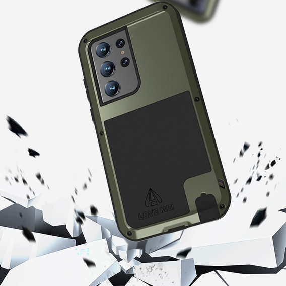 Etui Love Mei do Samsung Galaxy S23 Ultra, pancerne bez szkła, zielone