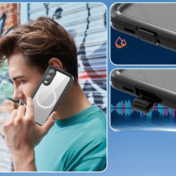 Redpepper – Wodoodporne etui z MagSafe do Samsung Galaxy S25 Edge - czarne