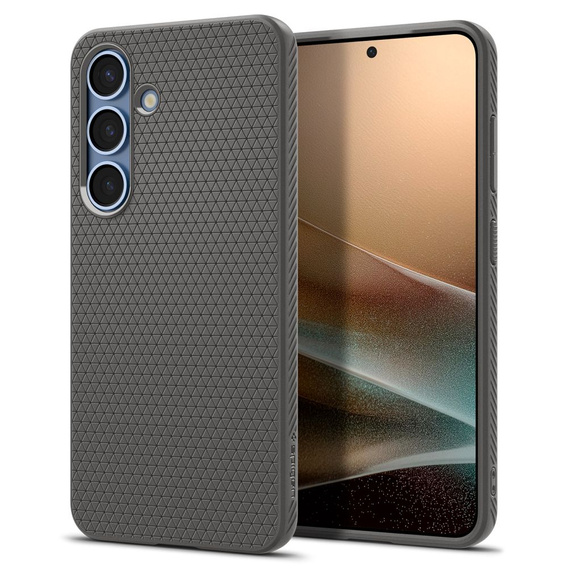 Etui Spigen do Samsung Galaxy S25, Liquid Air, szare + Szkło Hartowane 9H