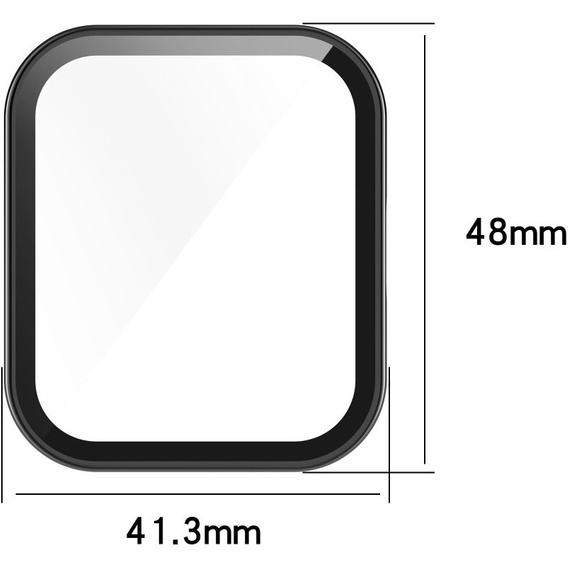 2w1 Etui z wbudowanym szkłem hartowanym do Realme Watch 2 Pro, Czarny