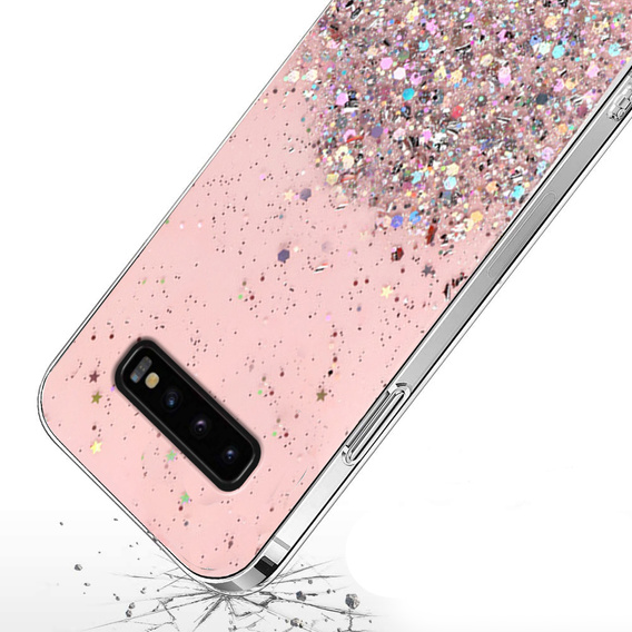 Etui do Samsung Galaxy S10 5G, Glittery, różowe