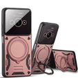Etui pancerne do Xiaomi Redmi A3, Magnetic Ring, różowe