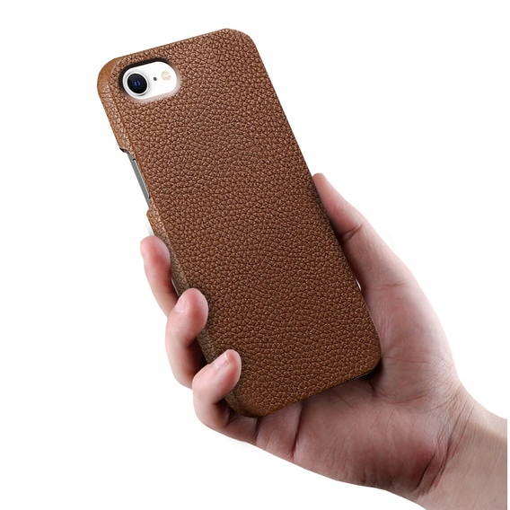 Skórzane etui ERBORD do iPhone 7/8/SE 2020/SE 2022, Leather Grain, Brown