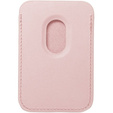Portfel magnetyczny na karty do iPhone 12 / 13 / 14 / 15 / 16, Leather Mag Wallet, kompatybilny z MagSafe – różowy