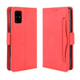 Etui z klapką do Samsung Galaxy A51, Card Slot, czerwone