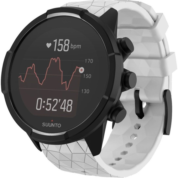 Pasek Rhombic Grain do zegarka Suunto 9, White