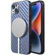 Etui R-JUST RJ57 do iPhone 14 Plus, pancerne, do MagSafe, niebieskie