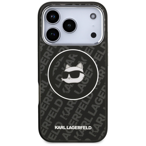 Etui Karl Lagerfeld do iPhone 17 Pro Max, IML Choupette Head Logo MagSafe, czarne