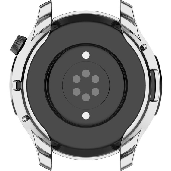 2w1 Etui z osłoną na ekran do Amazfit GTR 4 46mm, Srebrne