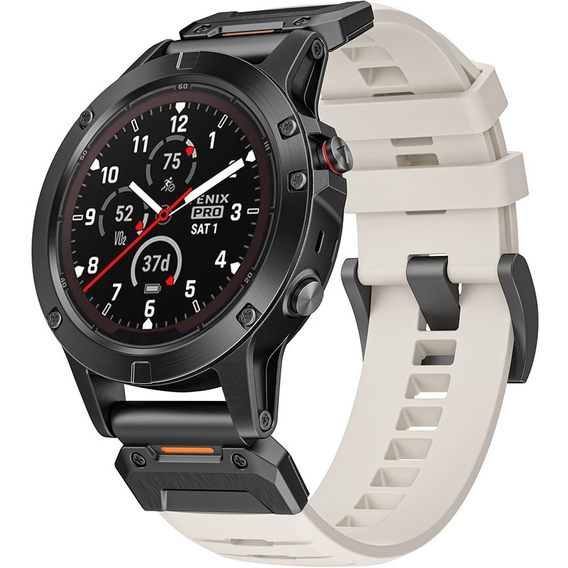 Pasek Silikonowy QuickFit do Garmin Fenix 26mm, Beżowy