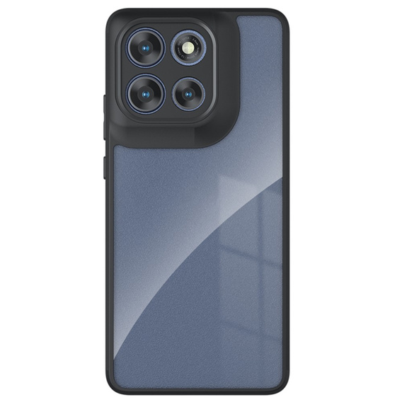 Etui do Motorola Moto G86 5G / G86 Power 5G, z ochroną aparatu, przezroczyste z czarną ramką