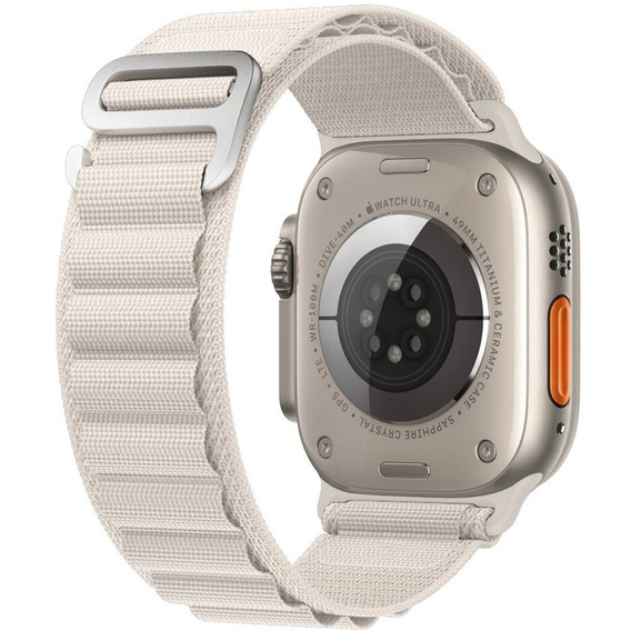 Pasek Nylonowy do Apple Watch 1/2/3/4/5/6/7/8/9/10/SE/Ultra/Ultra 2 42/44/45/46/49mm, Beżowy
