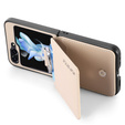 Etui do Samsung Galaxy Z Flip7 FE / Z Flip6, Card Slot Ring Case, beżowe