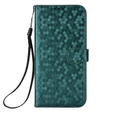 Etui z klapką do Realme C71, Wallet Rhombus, zielone