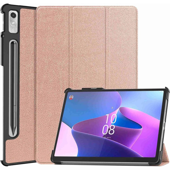 Etui do Lenovo Tab P11 Pro Gen 2 TB132FU TB132XU 11.2", Trójdzielne z miejscem na rysik, Różowe rose gold