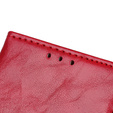Skórzane Etui Wallet do Samsung Galaxy Note 8, Czerwone