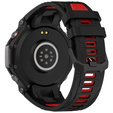 Pasek Silikonowy do Amazfit T-Rex 3, Czarny / Czerwony
