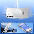 Etui do Samsung Galaxy S25+ Plus, Electro MagSafe, srebrne + Smycz